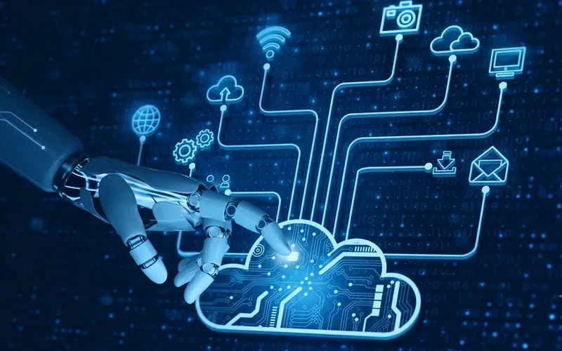 Cloud and AI connectivity concept